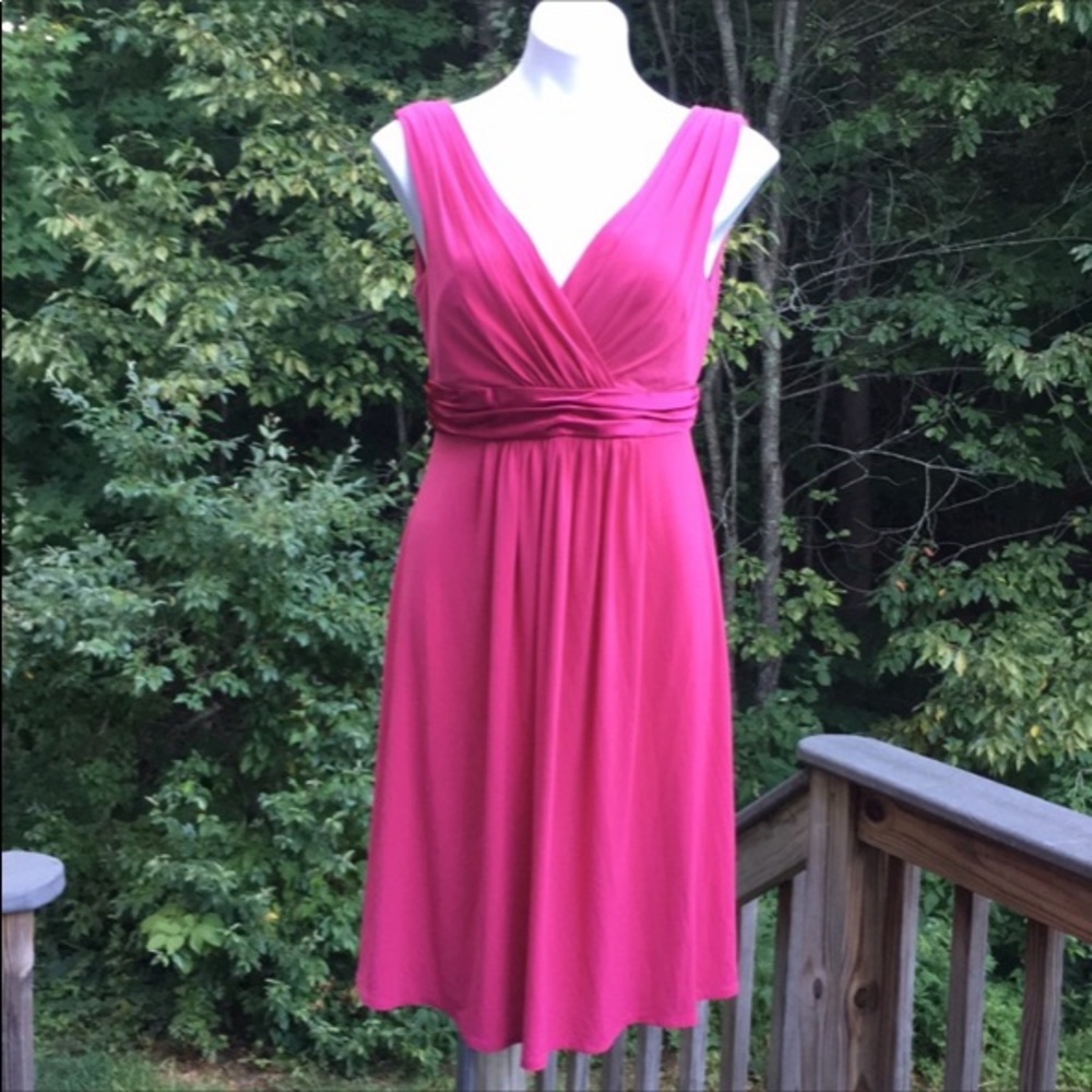 David’s Bridal pink satin waist dress size 8